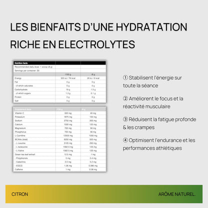 ELECTROLYTES - BOISSON D’HYDRATATION SPORTIVE